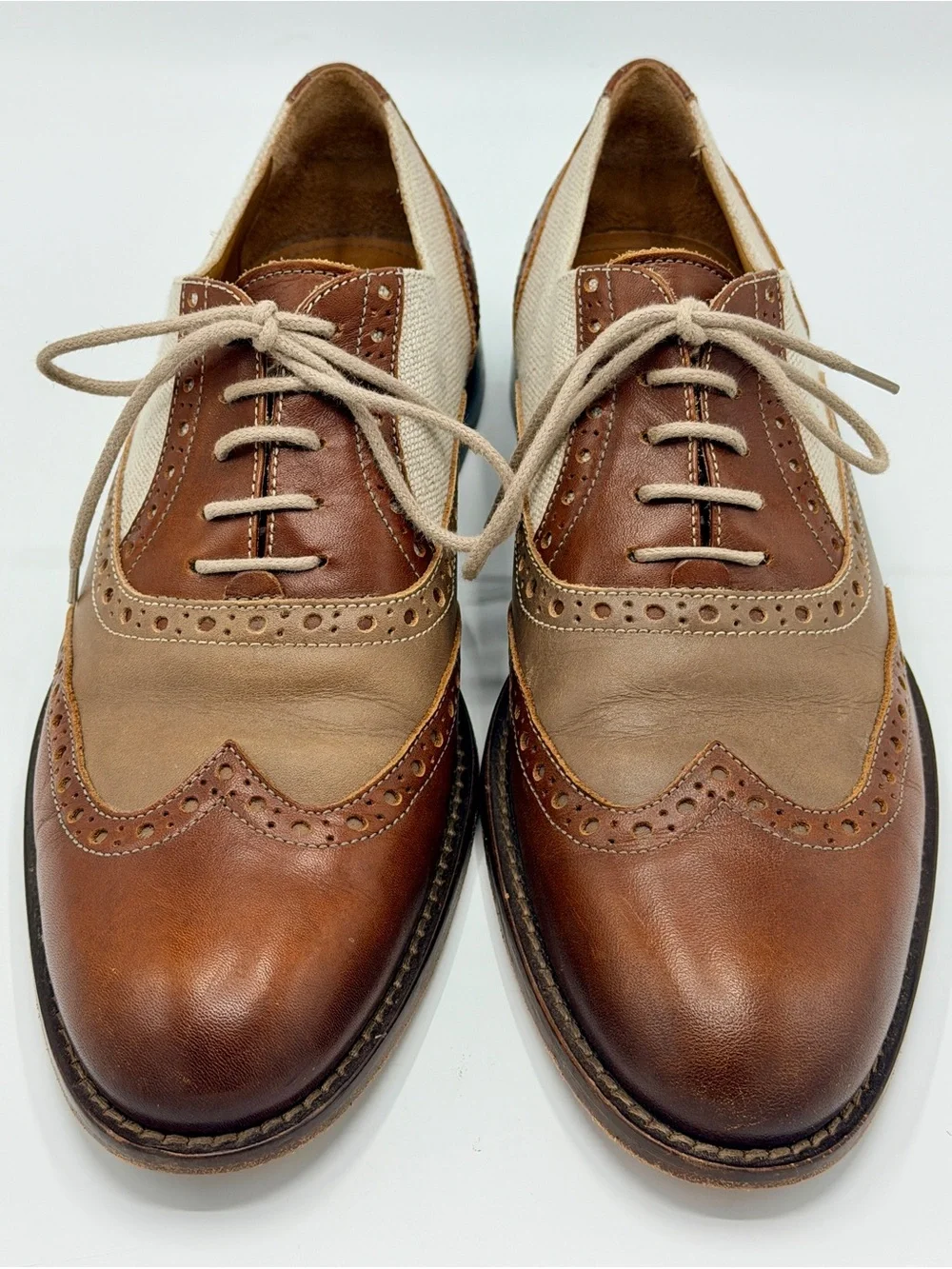 Bruno Magali Baroque Wingtip Oxfords, Men’s size 8.5, Made in Italy